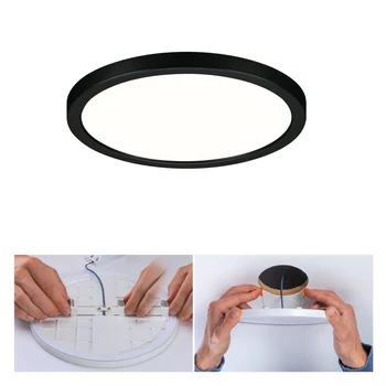 Paulmann 79963 VariFit Areo mennyezeti lámpa, fekete, 4000K természetes fehér, 1.300 lm, IP44