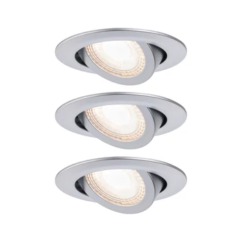 Paulmann 92986 beépíthető lámpa, kerek, 3db-os szett, billenthető, 3-step-dimming, króm, 3000K melegfehér, beépített LED, 550 lm