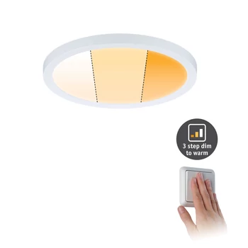 Paulmann 92989 Areo Varifit LED panel, kerek, 3-step-dim to warm, fehér, 2000K-4000K változtatható, beépített LED, 1700 lm, IP44