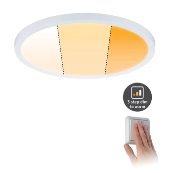 Paulmann 92990 Areo Varifit LED panel, kerek, 3-step-dim to warm, fehér, 2000K-4000K változtatható, beépített LED, 2000 lm, IP44
