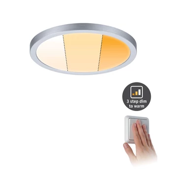 Paulmann 92991 Areo Varifit LED panel, kerek, 3-step-dim to warm, króm, 2000K-4000K változtatható, beépített LED, 1700 lm, IP44