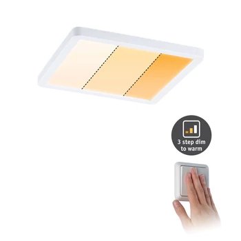 Paulmann 92993 Areo Varifit LED panel, négyzet, 3-step-dim to warm, fehér, 2000K-4000K változtatható, beépített LED, 1800 lm, IP44
