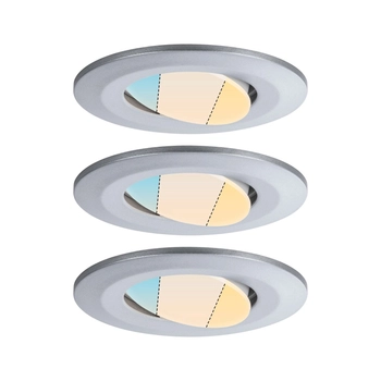 Paulmann 93095 LED Recessed Calla fürdőszobai beépíthető lámpa, kerek, króm, 3000K-6500K változtatható, 400 lm, IP65