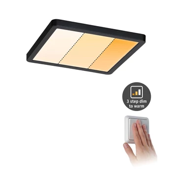 Paulmann 93101 LED Recessed panel Areo VariFit LED panel, fekete, 2000K-4000K változtatható, 1.200 lm, IP44