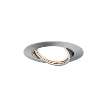 Paulmann 93412 Base beépíthető lámpa, 90 mmx90 mm, kerek, billenthető, szálcsiszolt, 3000K melegfehér, GU10 foglalat, 350 lm, IP20