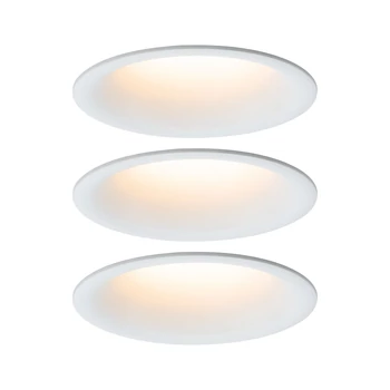 Paulmann 93419 Cymbal beépíthető lámpa, 77 mmx77 mm, kerek, 3db-os szett, fix, dim to warm, fehér, 2000K-2700K változtatható, 3x Coin foglalat, 480 lm, IP44