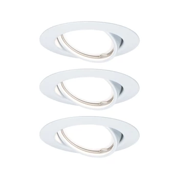 Paulmann 93426 Base beépíthető lámpa, 90 mmx90 mm, kerek, billenthető, 3db-os szett, 3-step-dimming, fehér, 3000K melegfehér, 3x GU10 foglalat, 350 lm, IP20