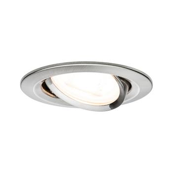 Paulmann 93641 Nova beépíthető lámpa, kerek, spotkeret, billenthető, szálcsiszolt, GU10 foglalat