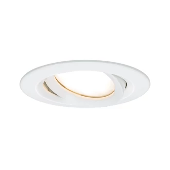 Paulmann 93681 Nova Plus fürdőszobai beépíthető lámpa, kerek, billenthető, fényerőszabályozható, fehér, 2700K melegfehér, Coin foglalat, 425 lm, IP65
