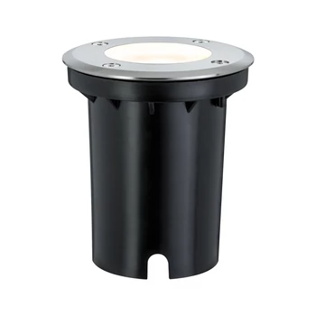 Paulmann 93992 Floor kültéri beépíthető lámpa, 108 mmx108 mm, kerek, talajba süllyeszthető, szálcsiszolt, 3000K melegfehér, GU10 foglalat, 230 lm, IP67