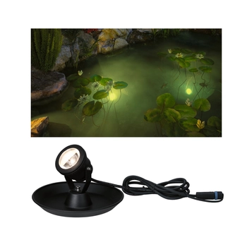 Paulmann 94209 Plug&Shine Pond vízalatti LED spotlámpa, 24V, 4W, 3000K, 260 lm, fekete, 25°, IP68