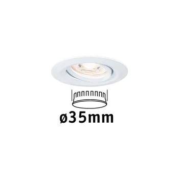 Paulmann 94292 Nova Mini beépíthető lámpa, kerek, billenthető, fehér, 2700K melegfehér, Coin foglalat, 310 lm, IP23
