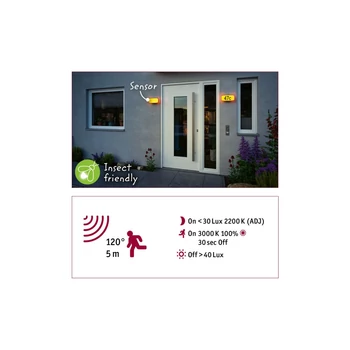 Paulmann 94507 Outdoor Sheera kültéri fali lámpa, antracit, 2200K-3000K változtatható, 430 lm, IP44