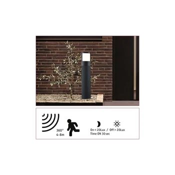Paulmann 94514 Outdoor Padea kültéri kültéri állólámpa, antracit, 3000K melegfehér, 700 lm, IP44
