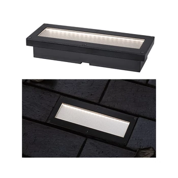 Paulmann 94576 Outdoor Solar kültéri beépíthető lámpa, négyzet, fekete, 3000K melegfehér, 0,12 lm, IP67