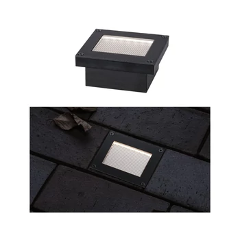Paulmann 94578 Outdoor Solar kültéri beépíthető lámpa, négyzet, fekete, 3000K melegfehér, 0,12 lm, IP67