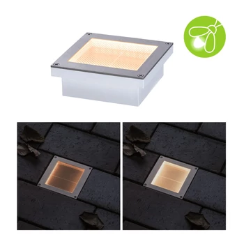 Paulmann 94724 Outdoor Solar kültéri beépíthető lámpa, négyzet, fehér, 2200K ultra-melegfehér, 4 lm, IP67
