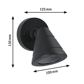 Paulmann 94734 Outdoor Trian kültéri fali lámpa, antracit, IP44