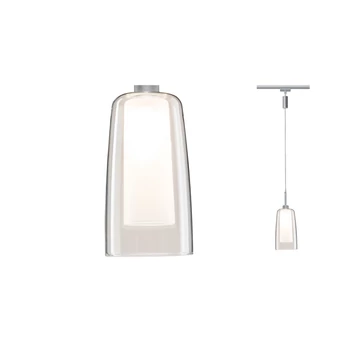 Paulmann 94998 URail Arido II sínre szerelhető függeszték, beépített LED, 230V 2700K melegfehér, 560 lm, üveg