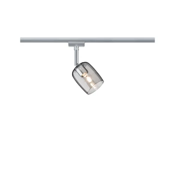 Paulmann 95339 URail Blossom sínre szerelhető spotlámpa, 230V, G9 foglalattal, max 10W, króm/füstüveg