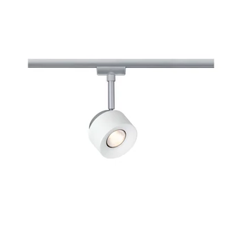 Paulmann 95373 URail Pane sínre szerelhető LED spotlámpa, 7,4W, 635 lm, 2700K melegfehér, kör, fehér/króm