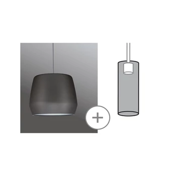 Paulmann 95440 URail 2Easy Pirm fém lámpaernyő 2Easy E27 foglalathoz, 28 cm, fekete