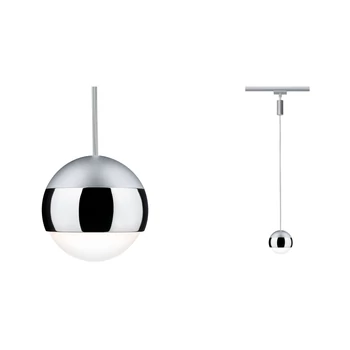 Paulmann 95457 URail Capsule II sínre szerelhető függeszték, beépített LED, 230V, 6W, 2700K melegfehér, 338 lm, króm