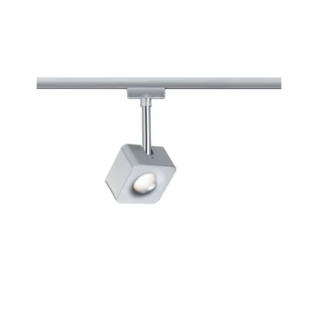 Paulmann 95510 URail Cube sínes LED spotlámpa, beépített LED , 8W, 520 lm, 2700K melegfehér, matt króm, fényerőszabályozható 
