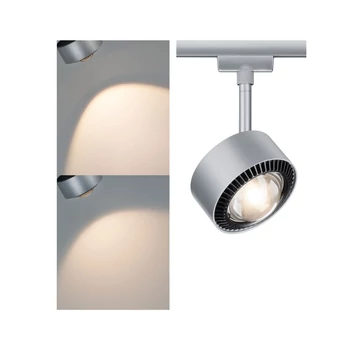 Paulmann 95519 URail Aldan sínes LED spotlámpa, beépített LED, 9W, 820 lm, 2700K melegfehér, matt króm/fekete 
