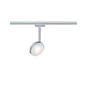 Paulmann 96891 URail Discus sínes LED spotlámpa, beépített LED, 5,5W, 430 lm, 2700K melegfehér, matt króm, fényerőszabályozható