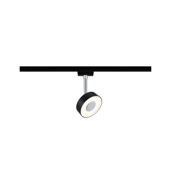 Paulmann 96915 URail Circle sínes LED spotlámpa, beépített LED, 5W, 355 lm, 2700K melegfehér, matt fekete/króm fényerőszabályozható 