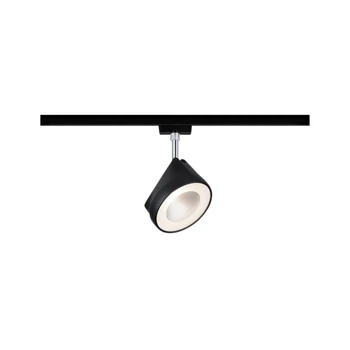 Paulmann 96924 URail Arena sínre szerelhető LED spotlámpa, beépített LED, 14W, 850 lm, 2700K melegfehér, matt fekete/króm, fényerőszabályozható