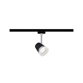 Paulmann 96925 URail Cone sínre szerelhető LED spotlámpa, GU10 foglalattal, max 10W, fekete/króm, fényerőszabályozható