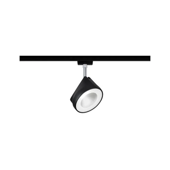 Paulmann 96942 URail Arena sínes LED spotlámpa, beépített LED, 15W, 1200 lm, 4000K természetes fehér, matt króm/fekete, fényerőszabályozható