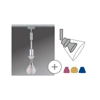 Paulmann 96969 URail Basic-Pendulum sínre szerelhető függeszték, bura nélkül, E14 foglalattal, max 20W, matt króm  
