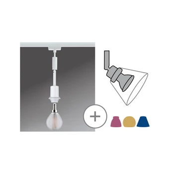 Paulmann 96971 URail Basic-Pendulum sínre szerelhető függeszték, bura nélkül, E14 foglalattal, max 20W, fehér