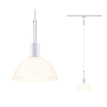 Paulmann 96973 URail Sarassani sínre szerelhető függeszték, E14 foglalattal, max 20W, fehér/opál