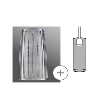 Paulmann 99852 URail 2Easy Drio üvegbura 2Easy E27 foglalathoz, 15 cm, füstüveg