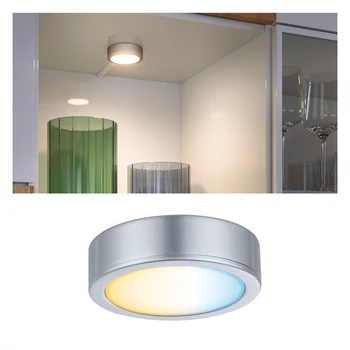Paulmann 99953 Clever Connect Disc bútorvilágító, tunable white, tápegység nélkül, króm, 2700K-6500K változtatható, beépített LED, 175 lm, 12V