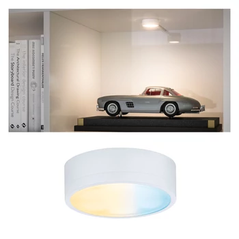 Paulmann 99954 Clever Connect Disc bútorvilágító, tunable white, tápegység nélkül, fehér, 2700K-6500K változtatható, beépített LED, 155 lm, 12V