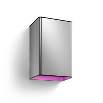 Philips Hue Resonate kültéri inox fali lámpa, lefelé és felfelé világít, White and Color Ambiance, 2x8W, 1200lm, RGBW 2000-6500K, IP44, 1746447P7