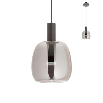 1 ágú függeszték, fekete, 3000K melegfehér, beépített LED, 693 lm, Redo Candela 01-1820