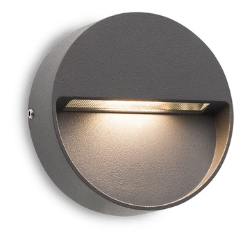 Kültéri Fali lámpa, szürke, 3000K melegfehér, beépített LED, 160 lm, Redo Even 9149