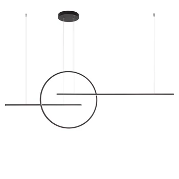 1 ágú függeszték, fekete, 3000K melegfehér, beépített LED, 6864 lm, Redo Giotto 01-1737