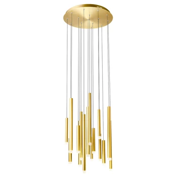 Több ágú függeszték, arany, 3000K melegfehér, beépített LED, 4352 lm, Redo Madison 01-2058