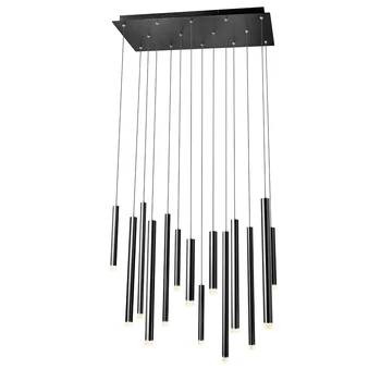 Több ágú függeszték, fekete, 3000K melegfehér, beépített LED, 3808 lm, Redo Madison 01-2056