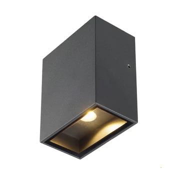 Kültéri Fali lámpa, antracit, 3000K melegfehér, 260 lm, CRI 96, 110°, SLV Quad 1 XL 232435