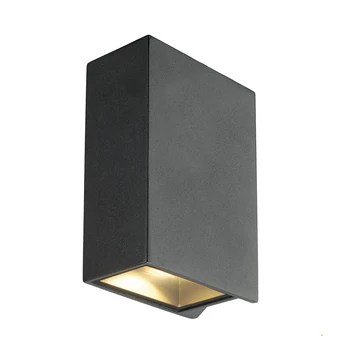 Kültéri Fali lámpa, antracit, 3000K melegfehér, 520 lm, CRI 80, 110°, SLV Quad 2 XL 232445