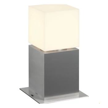 Kültéri Állólámpa, 30cm magas, rozsdamentes acél (inox), E27, SLV Square Pole 30 1000344