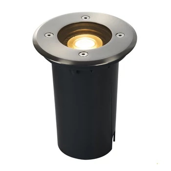 Kültéri Beépíthető lámpa, 12cm átmérő, rozsdamentes acél (inox), GU10, SLV Solasto 227680